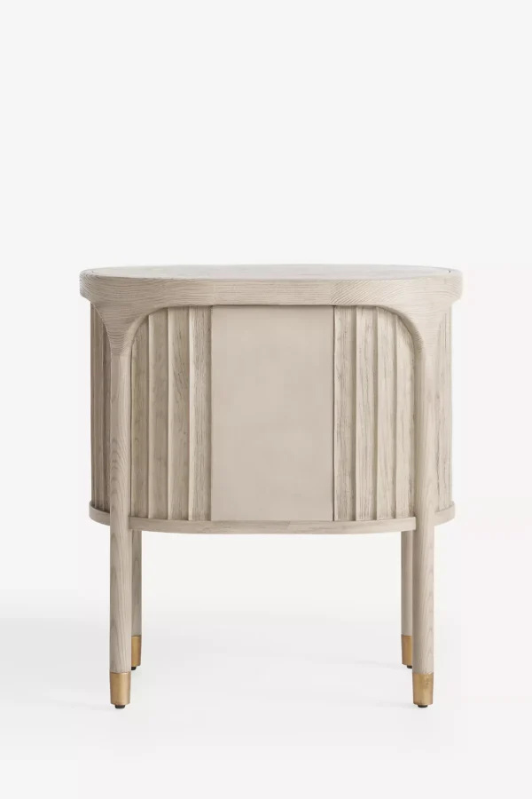 The Isla Fluted-Wood Two-Drawer Nightstand