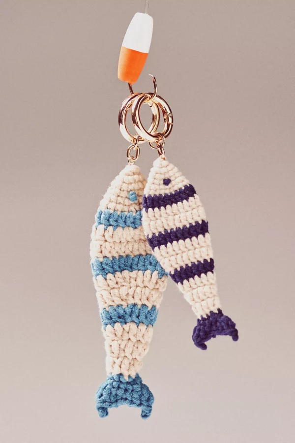 Large Crochet Fish Bag Charm